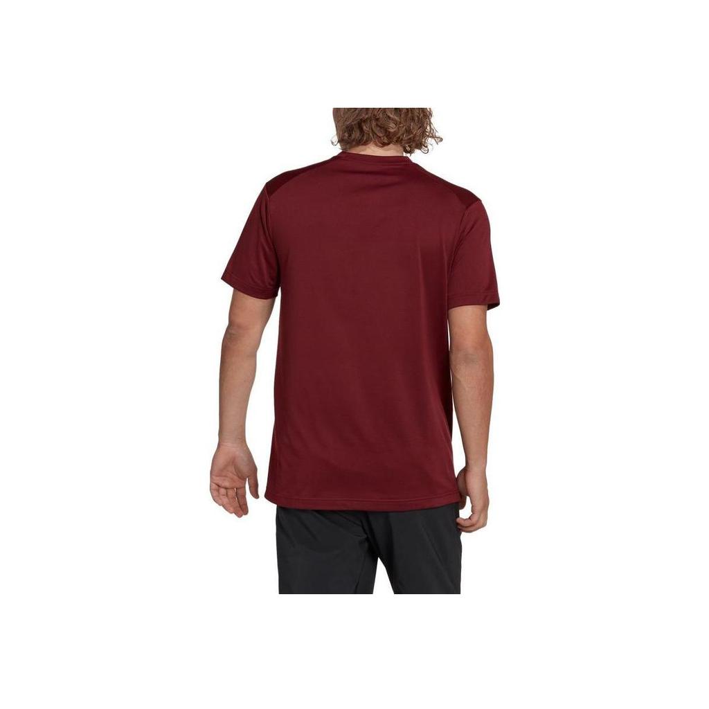 Adidas Terrex Round Neck Pullover Solid Color Short Sleeve T-Shirt Men Tops Dark-Red HI1618