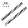 Uxcell Metric Hand Tap Set M8 X Thread High Speed Steel Hand Threading Tapping Tool Kit (2 Pieces), 1.25 Taper/Plug Tap,