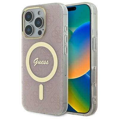 Guess Guhmp16Lh4Stp iPhone 16 Pro 6.3 Pink Hardcase Iml 4G Magsafe