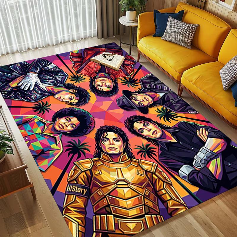 Michael Jackson Living Room Nonslip Area Rug Soft Carpet For Bedroom Gameoom Playroom Sofa Office Home Decor Doormat