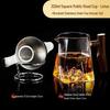 HANDUNYOU Heat-Resistant Glass Fairness Cup with Wooden Handle
