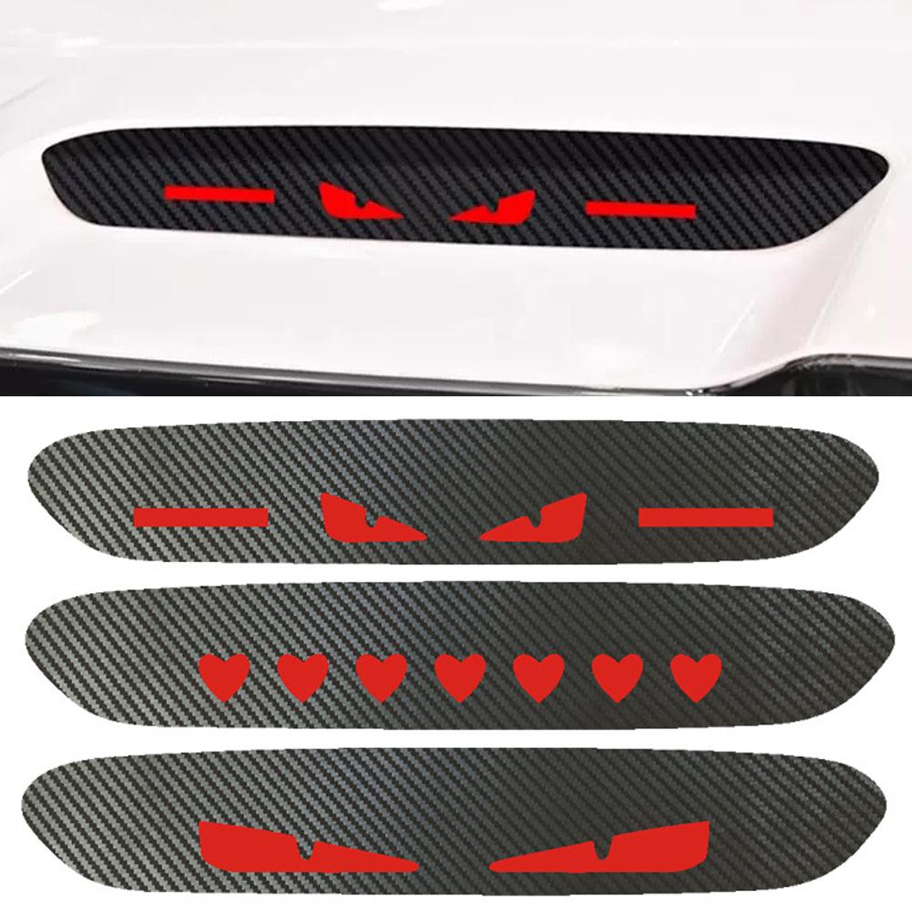 Car Sticker Brake Lights Taillight Warning Lamp Protector Sticker Carbon Fiber Covers Devil's Eye Sticker for Vehicles