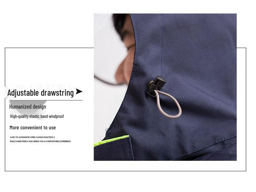 Męski bardzo duży plus size kombinezon przeciwdeszczowy i spodnie, typ dzielony, odporny na ulewny deszcz dla motocykli