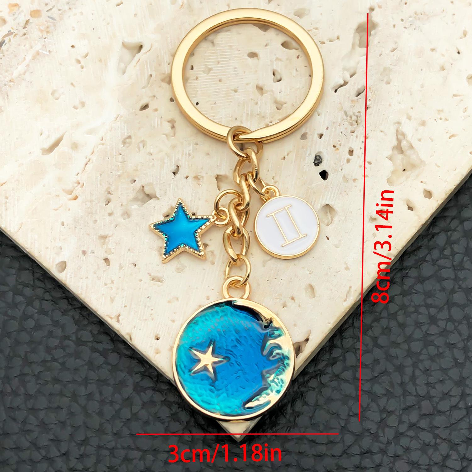 Astrology Friendship Star & Moon Keychain Pendant Keychain
