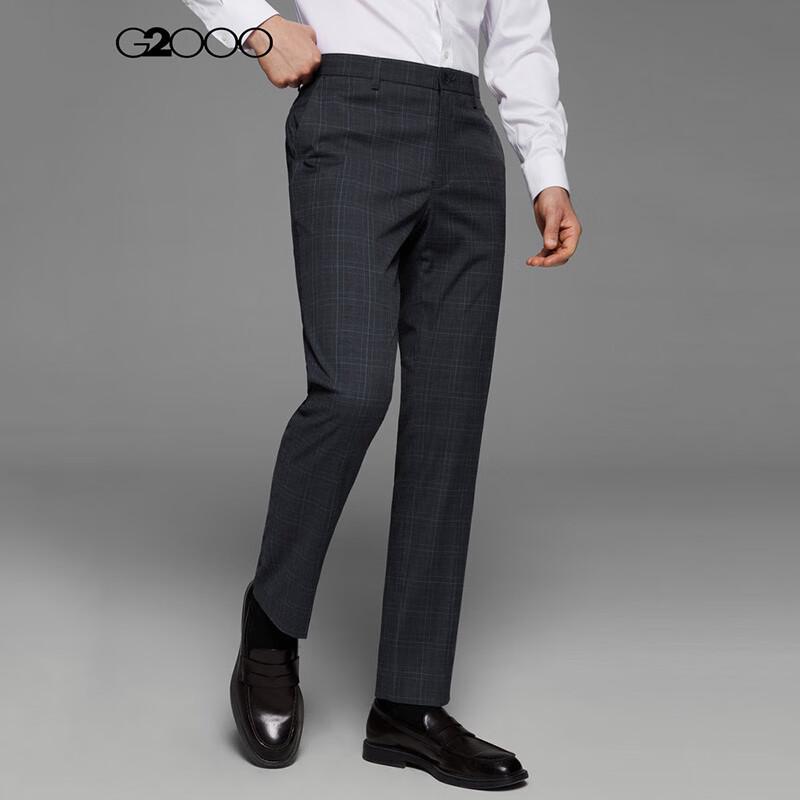 G2000 Men s Plaid Formal Trousers 33