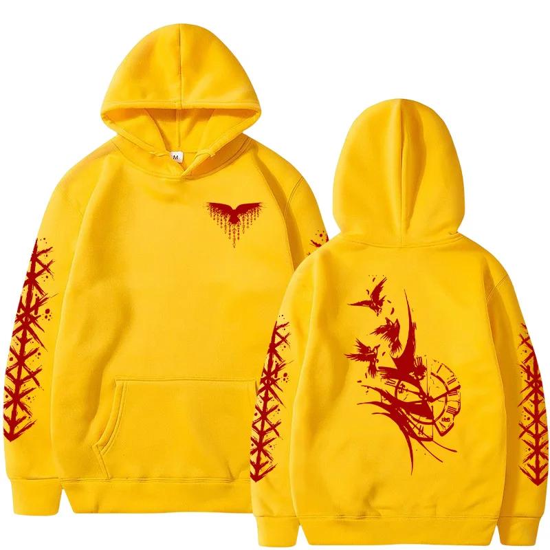 2025 New Men Hoodie Sweatshirt Raven Ancient Clocks Print Fashion Top For Autumn Winter Casual Sport Wear Home Outdoor Pullover
