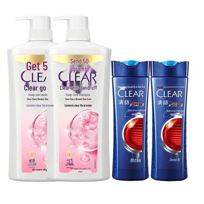 Clear Anti-Dandruff & Sakura Scent Shampoo Pack