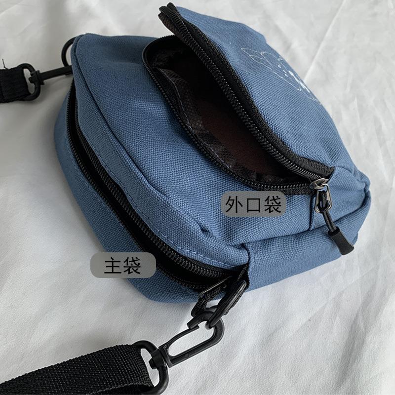 Cute Small Bag Female 2025 New Crossbody Bag Hundred with Cartoon Canvas Bag