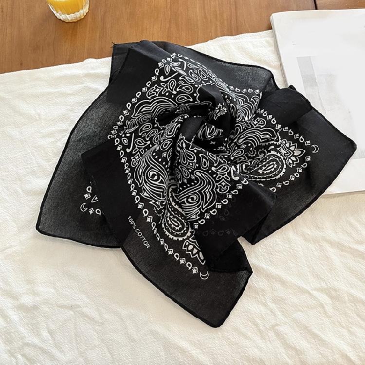Classical Cashew Print Cotton Bandana Cool Head Wrap Neck Scarf For Adult Teens HipHop Dancing Event and Street Wear
