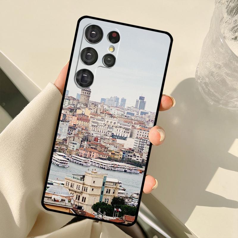 Turkey Istanbul Scenery Building Case For Samsung Galaxy S23 S22 S21 Ultra Note 20 S8 S9 S10 Note 10 Plus S20 FE S21 FE Cover