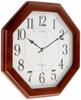RHYTHM CITIZEN Wall Nemurina Wooden Clock, Radio-Controlled Clock, Happiness, Frame, 8MY472-006
