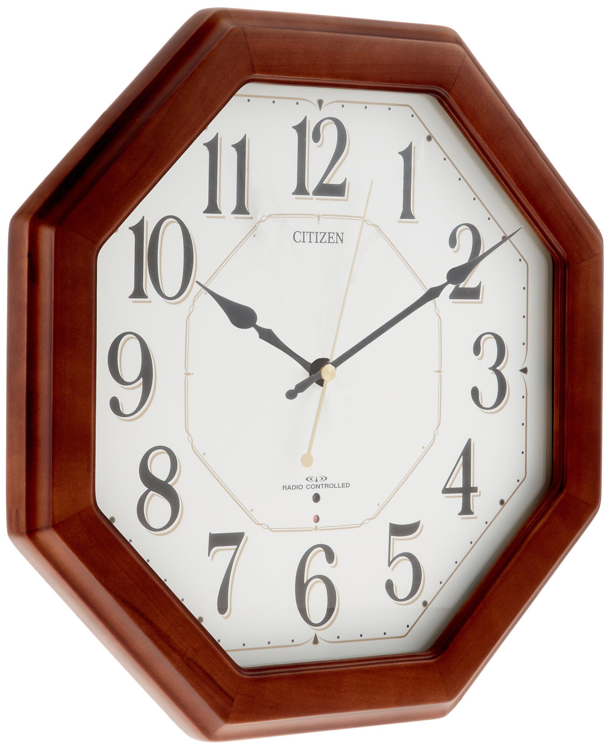 

RHYTHM CITIZEN Настенные деревянные часы Nemurina, Радиоуправляемые часы, Счастье, Рамка, 8MY472-006