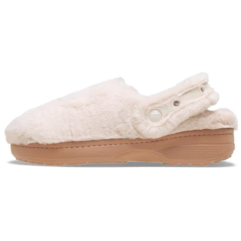 Crocs simple and comfortable versatile toe slippers women's beige