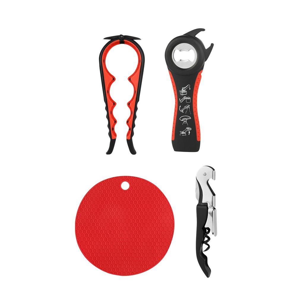 Dosenöffner Set 5-in-1 Bierflaschenöffner Flaschenöffner Küchenverschluss Twister 4-in-1
