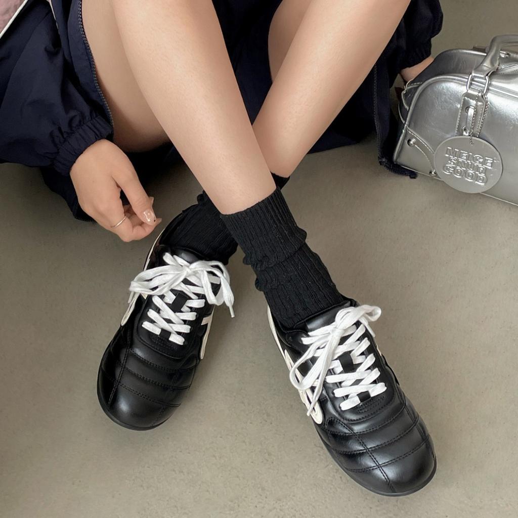 Black Retro Lightweight Versatile Platform Training Shoes Women's 2025 New Summer Soft-soled Casual Forrest Gump Sports Shoes