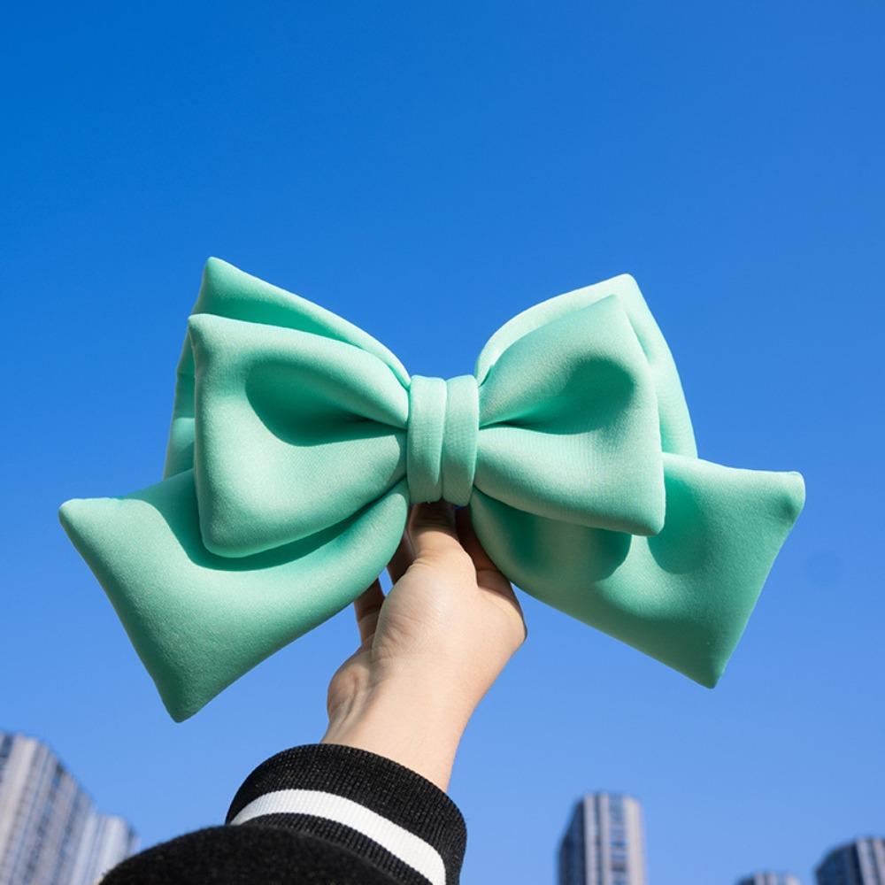 Cloth Cloth Satin Ribbon Bow 12 Colors Helmet Headwear Helmet Bowknot Electric Vehicle Decoration