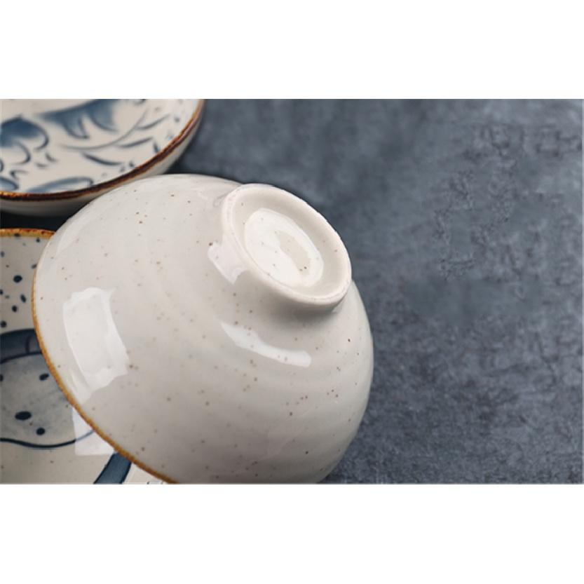 Japanese household ceramic rice bowl noodle bowl soup bowl dessert bowl Korean ice bowl creative retro tableware hat