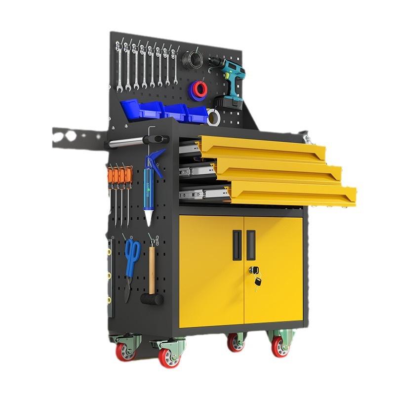 Mobile Multifunctional Tool Cart: Compact Iron Cabinet for Workshop and Auto Repair