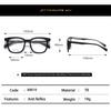 Classic Retro Square Prescription Glasses for Men Women Anti Blue Ray Lightweight Myopia Eyewear