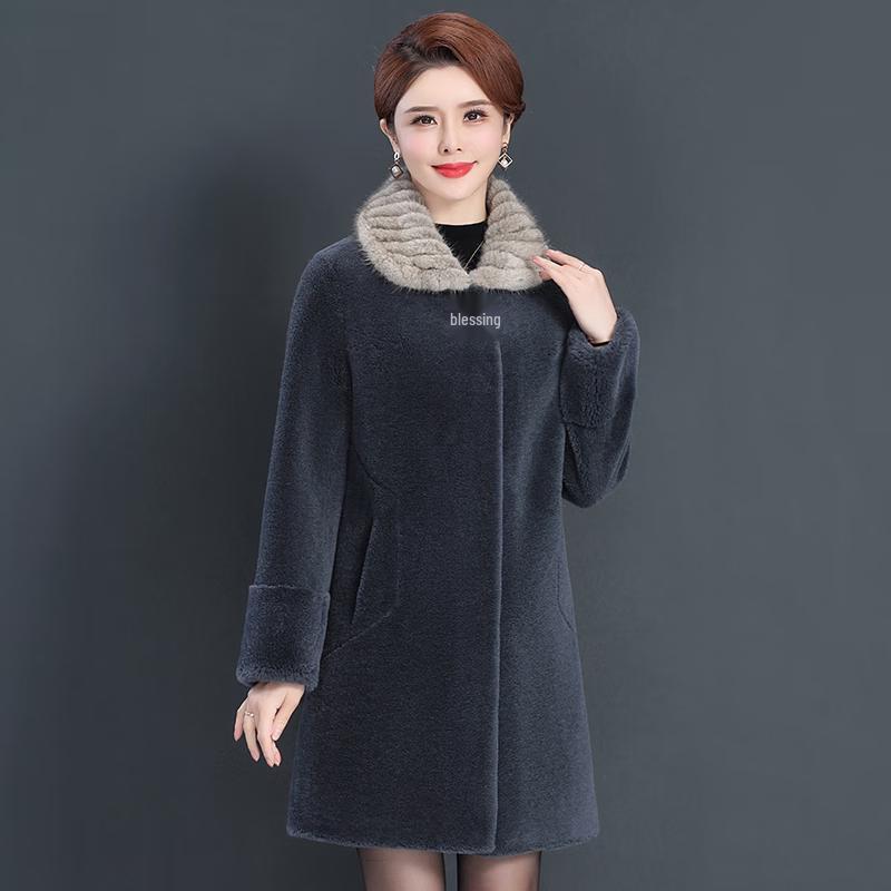 

Xuexi Женское элегантное зимнее пальто из овчины 5XL