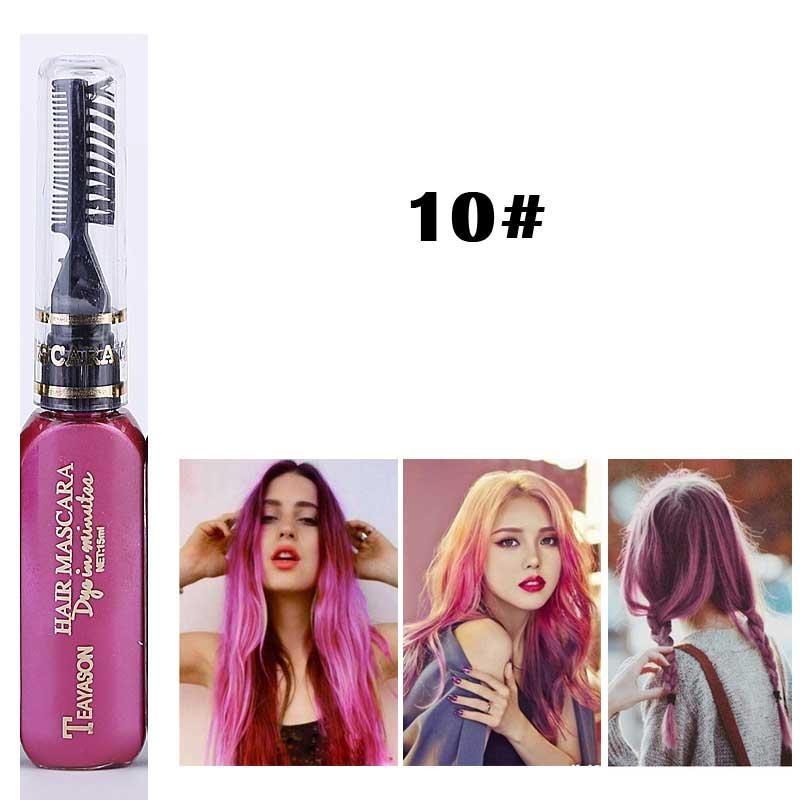 13 couleurs de couleur de cheveux unique teinture pour cheveux temporaire Non toxique bricolage couleur de cheveux Mascara colorant crème Pigments