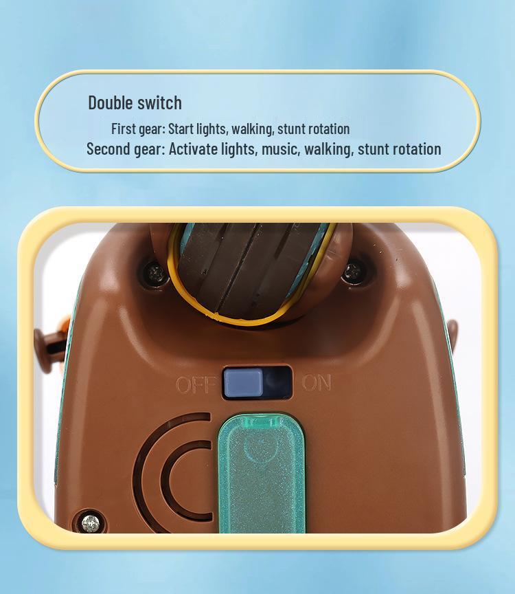 Cute Bear Stunt Tricycle: 360° Rotating Electric Toy with Lights & Music for Children Ages 1-3