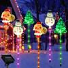 Pack of 6 Solar Christmas Decoration Ground Lights with Automatic Feature for Effortlessly Gardens and Patios