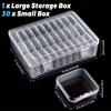 30pcs Clear Plastic Storage Boxes - Durable Organizer for Beads, Jewelry, Crafts - Snap Closure, Removable Trays, Craft Storage Solution, Plastic Box