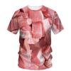 Funny Printed Meat Pork T Shirt Men Fashion Summer Oversizled T-Shirt Personality Street Casual Baggy Tops Tees Clothes
