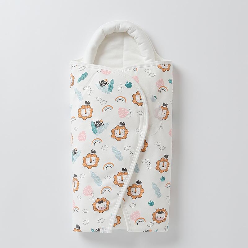 Winter Newborn Wrap Baby Thickened Padded Warm Cotton Hug Quilt Male and Female Baby Wrap Anti-startle Swaddling Swaddling