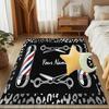 1PC Custom Name Barber Shop Scissors Theme Floor Mat Ideal for Living Room, Game Rooms, Office, Bedroom Floor Mat Design
