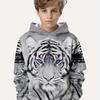 Kids Clothes Boys Hoodies Long Sleeve 3D Tigers Print Children Spring Fall Clothes Casual Outdoor Stylish Boy Girl Clothes Tops