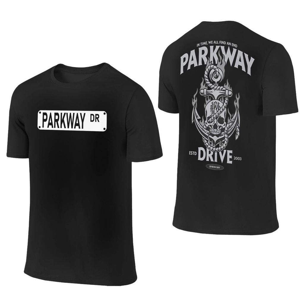 Parkway Drive Band T-Shirt Harajuku T-Shirts Kurzarm Y2K Lustige Oberteile Strand-T-Shirt Baumwolle Rundhals Kleidung Oberteile Locker Sommer