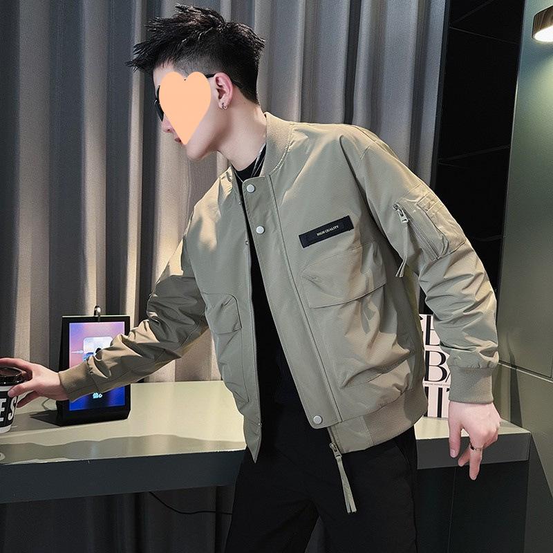 Jacket Men's New Trendy Workwear Baseball Jacket Men's Casual Spring and Autumn Short Top