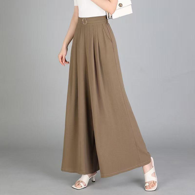 2026 Spring/Summer Elegant Plus Size Women's Wide-Leg Pants - Comfortable, Versatile, Multiple Colors Available
