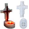 Homemade Cross Candlestick Silicone Mold Handmade Candlestick Making Kit Cement Resin Plaster Candlestick Decorative Home Gifts
