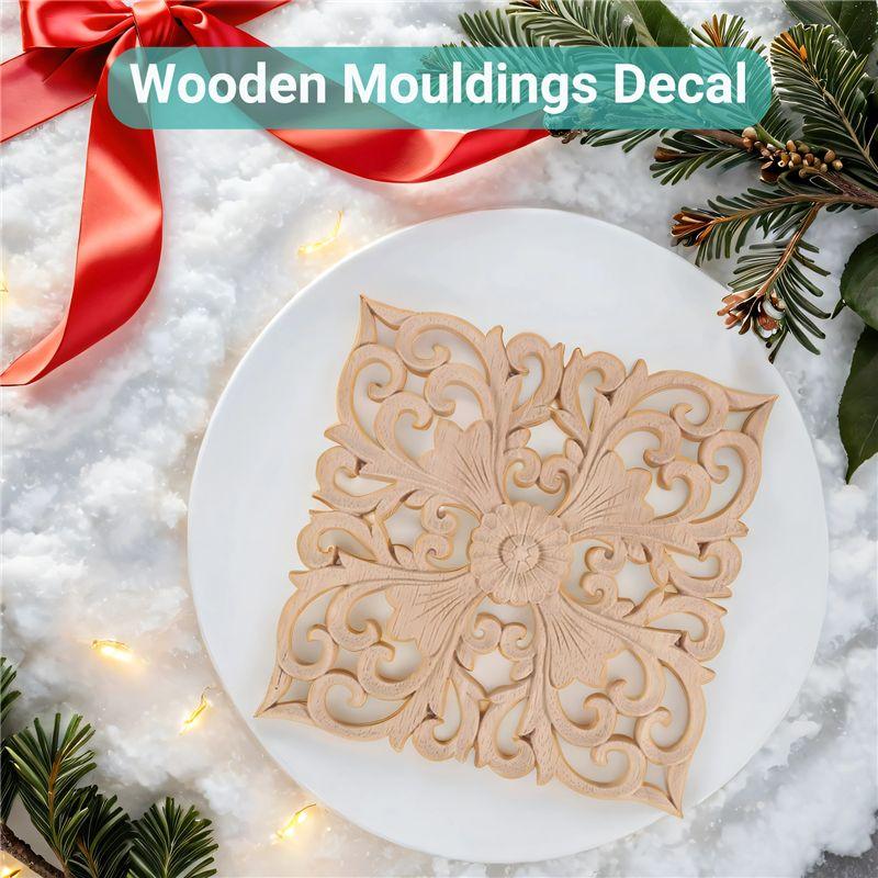 Fresh Wooden Decal Supply European-Style Applique Real Wood Carving Accessories And Retail.Woodcarving