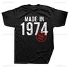 Vintage Funny Made In 1974 All Original Parts T Shirt Graphic Streetwear Short Sleeve Birthday Gifts Summer Cotton Tshirt Men