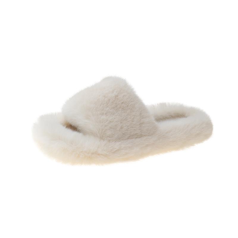 Mao Mao Slippers Women Wear Thick-soled Plush 2025 Autumn and Winter New Internet Celebrity Fashion Mao Drag Spring and Autumn Mao Mao Shoes