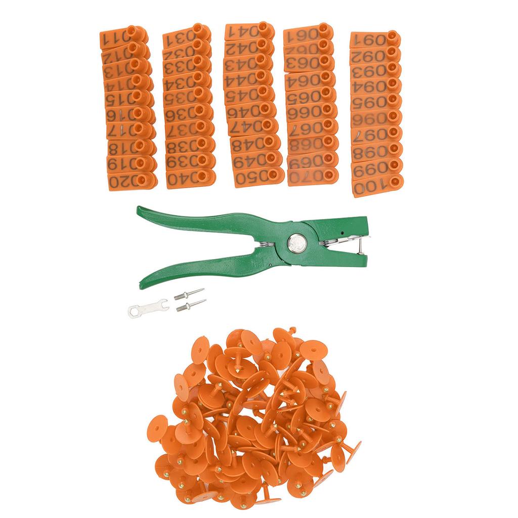 Ear Tagging Clamp Ergonomic Animal Ear Tagging Pliers with Ear Tag for Pigs Goats Sheep Calves