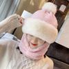 Fashion Windproof Winter Neck Warm Solid Color Plush Bib Hat Collar Plush Hat Bib Hat Beanie Hat