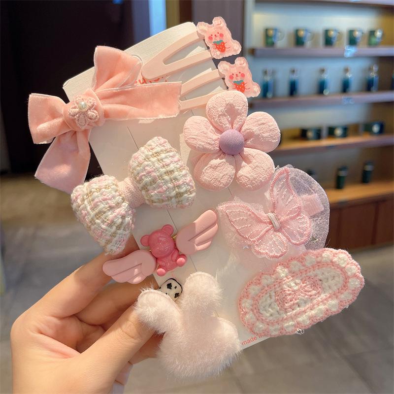 Cute Plush Butterfly Hair Clips for Girls - 2025 Style Duckbill Hairpins for Kids