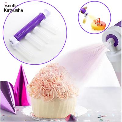 Cake Manual Airbrush Spray Gun Decorating Spraying Coloring Baking Decoration Cupcakes Desserts Kitchen Pastry Tool Accessories