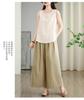 Summer Pure Cotton Embroidered Sleeveless Vest for Women
