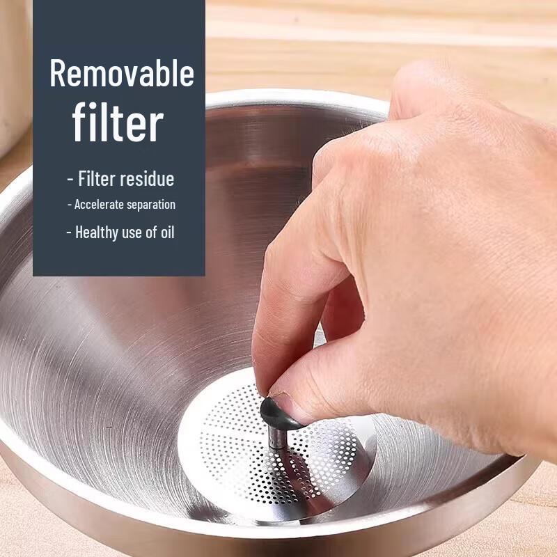 Stainless Steel Kitchen Funnel Set with Strainer