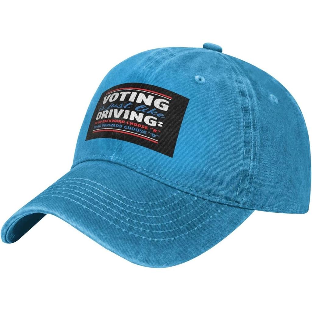 Voting Is Just Like Driving Washed Baseball Cap Cotton Adjustable Low Profile Outdoor Casual Hat