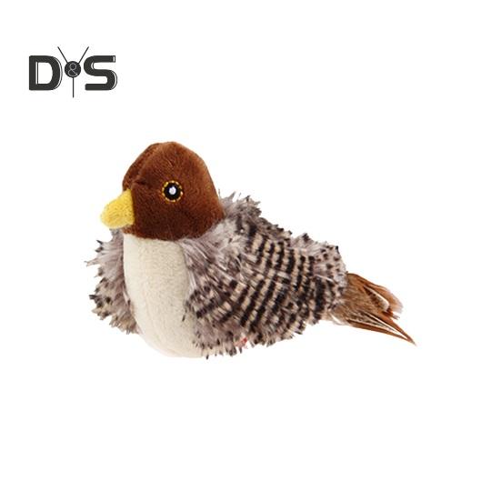 

Интерактивная игрушка для кошек «Щебечущая птичка», активируемая прикосновением, игрушка для котят, пищащая игрушка для кошек с перьевым хвостом, плюшевая игрушка-дразнилка в виде птички для домашних кошек B