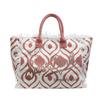 2025 new bag fashion beach large capacity shoulder bag handmade fringed denim printed tote bag