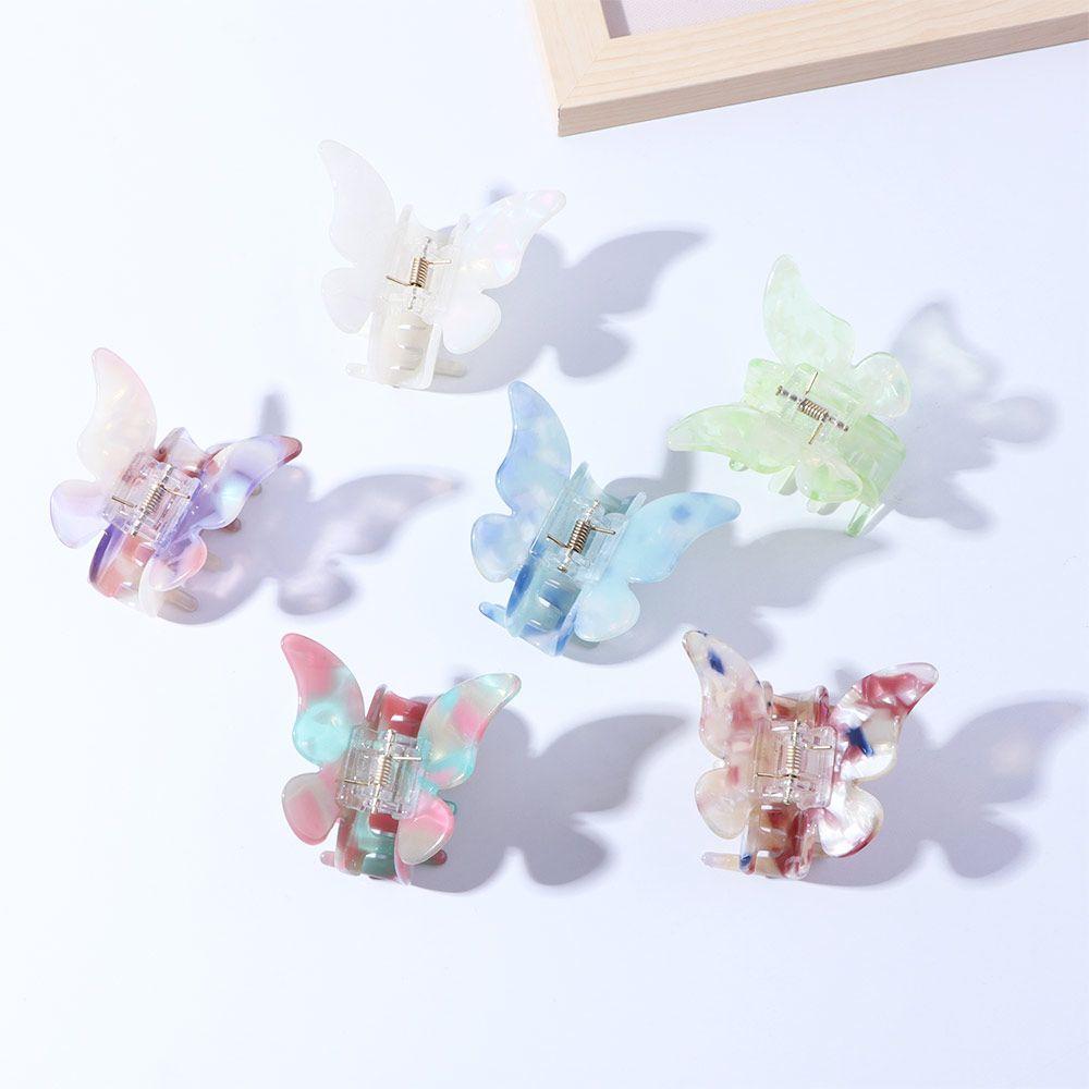 Sweet Hairpin Butterfly Women Candy Colors Girls Hair Claw Butterfly Hair Clips Headwear Crab Clips