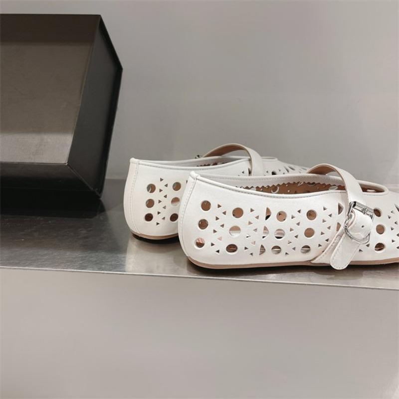 Hollow Out Women's Shoes, Breathable Soft Soled Sandals, Women's Flat Bottomed Comfortable Dancing Shoes
